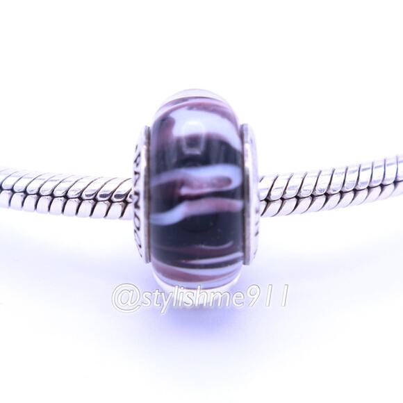 Authentic Pandora Zebra Murano Charm - Picture 2 of 10